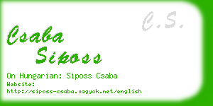 csaba siposs business card